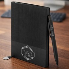 Bk Gift Kişiye Özel Isimli Defter Kalem Seti -4, Hediye Kutulu Premium Not Defteri Seti, Kurumsal Promosyon Seti