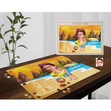 Bk Gift Kişiye Özel Tatilci Çocuk Tasarımlı 1000 Parça Profesyonel Puzzle-1, 1000 Puzzle, Arkadaşa Hediye