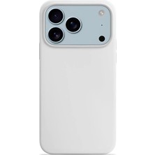 Velvoria iPhone 17 Pro Max Soft Touch Lansman Silikon Kılıf Inci Beyazı