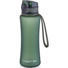 Vagonlife 550 ml Yeşil Tritan Silikon Su Matarası Spor ve Outdoor Kullanım için Dayanıklı