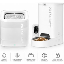 Petkit Yumshare Solo Kameralı Akıllı Mama Kabı+ Petkit Eversweet Solo Se Su Pınarı (Resmi Distribütör Garantili)