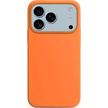 Velvoria iPhone 17 Pro 6.3'' Soft Touch Lansman Silikon Kılıf Enerji Turuncusu