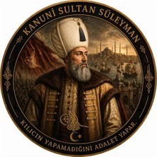 Kordak Kanuni Sultan Süleyman Peçi - Hükümdar Serisi Cırtlı Peç (9.5 Cm)