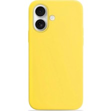 Velvoria iPhone 17 Soft Touch Lansman Silikon Kılıf Limon Sarısı