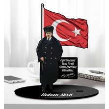 Bk Gift Kişiye Özel Atatürk ve Öğretmenler Günü Tasarımlı Karikatür Biblo-3, Öğretmene Hediye