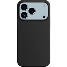 Velvoria iPhone 17 Pro 6.3'' Soft Touch Lansman Silikon Kılıf Mat Siyah
