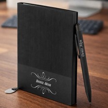 Bk Gift Kişiye Özel Isimli Defter Kalem Seti -1, Hediye Kutulu Premium Not Defteri Seti, Kurumsal Promosyon Seti