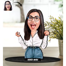 Bk Gift Kişiye Özel Karikatürlü Nah Tasarımlı Karikatür Biblo -2, Arkadaşa Hediye, Eğlenceli Hediye