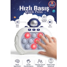 LRS Store Pilli Popit Işıklı Sesli Itme Patlatma Oyunu Dekompresyon Oyuncak Pop It