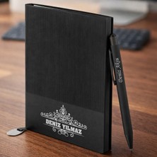 Bk Gift Kişiye Özel Isimli Defter Kalem Seti -10, Hediye Kutulu Premium Not Defteri Seti, Kurumsal Promosyon Seti