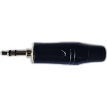 CHESTER 3.5 mm Stereo Çivi Jak Lehim Tipi Fiş Kulaklık Aux Bilgisayar Ses Kablosu Giriş Tamir Jakı Siyah