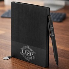 Bk Gift Kişiye Özel Isimli Defter Kalem Seti -8 Hediye Kutulu Premium Not Defteri Seti, Kurumsal Promosyon Seti