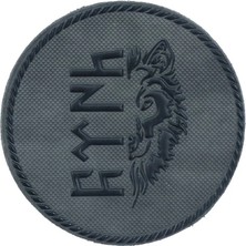 Kordak Gri Füme Göktürkçe Türk Yazılı Kurt Tasarımlı Patch
