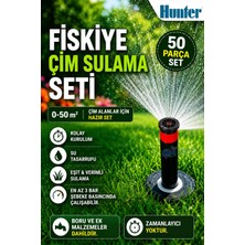 Mgf-Hunter-Rainbird 50 Parça Bahçe Çim Sulama Sprey Fiskiye Hazır Seti (0-50MT2 Arası)