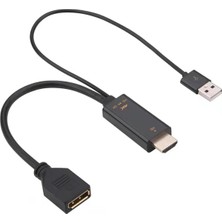 Thentech HDMI Girişini Display Porta Çeviren Adaptör 4K Çözünürlük USB Güç Kaynaklı Dönüştürücü