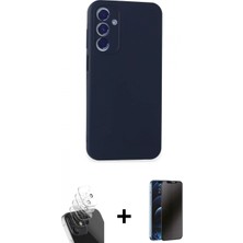Pileli Store Pilelistore™ Galaxy A55 5g Kılıf Kozmos Yansıma Özel Seri - Siyah 3D Antistatik Hayalet Cam Ekran Koruyucu + Kamera Lens Koruma Cam - Sf
