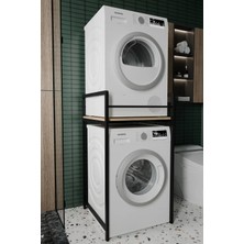 The Violett Remaks Sundra Banyo Dolabı Çamaşır ve Kurutma Makinesi Dolabı Meşe
