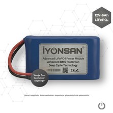 Iyonsan IYN-UMY-1206-S 12V 6AH Lifepo4 Batarya
