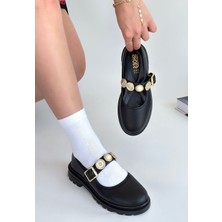 Terma Craft Siyah Cilt Oxford Ayakkabı