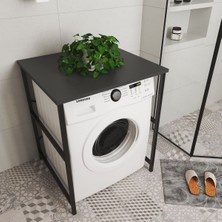 The Violett Remaks Çamaşır Makinası Üstü Düzenleyici Banyo Düzenleyici Rafsız Antrasit
