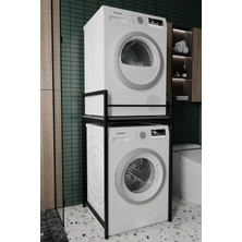 The Violett Remaks Sundra Metal Antrasit Çamaşır ve Kurutma Makinesi Dolabı 64X65X115 cm