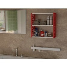 The Violett Remaks Terek Remaks 3lü Duvar Rafı Kırmızı
