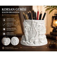 Ddm Global Korsan Gemisi Kalemlik ve Masaüstü Organizer 10X8  – Dekoratif Kalem Tutucu