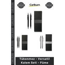 Carlburn #tükenmezkalem Profesyonel Hediye Metal Gövdeli Şık Tasarım Ofis Tükenmez Versatil Kalem Seti Füme