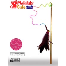 Matatabi Cats ah saplı Doğal Matatabi Çubuklu, Tüylü Çıngıraklı Kedi Oltası Kedi Oyuncağı 42 CM