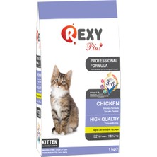 Rexy 1 kg Tavuk Etli Yavru Kedi Maması Yüksek Kalite ve Besleyici İçerik ile Özel Formül
