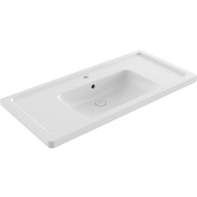 Bocchi Taormina Pro Etajerli Lavabo 105 cm Parlak Beyaz