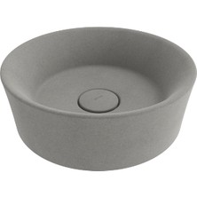 Bocchi Vessel Yuvarlak Çanak Lavabo 38 cm Mat Beton