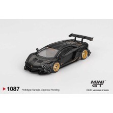 Mını Gt Lb Works Lamborghini Aventador Limited Edition Matte Black MGT01087 1:64 Model Araba
