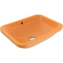 Bocchi Scala Tezgah Altı Lavabo 55 cm Parlak Mandalina Sarısı