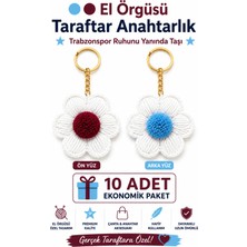 Neholia 🟣🔵 El Örgüsü Taraftar Anahtarlık 10’lu Set – Taraftar Temalı Hediyelik Çanta & Anahtar Süsü Doğum Günü Hediye Süsü