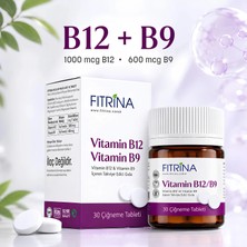 Fıtrina B12 Vitamini ve B9 Folik Asit İçeren 30 Tablet Takviye Edici Gıda