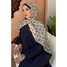 İmaj Butik Lacivert Monogram Desenli Soft Şal