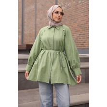 İmaj Butik Haki Bel Bağlamalı Tunik