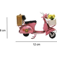 Yvz Store Dekoratif Metal Scooter Önü Sepetli