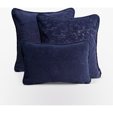 Lidoma Home "navy Aura" Dokulu Kırlent Kılıfı Seti - Lacivert