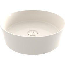 Bocchi Sottıle Slim Line Yuvarlak Lavabo 38 cm Parlak Bisküvi