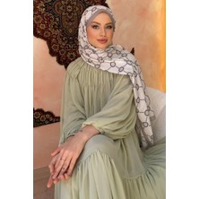 İmaj Butik Taş Monogram Desenli Soft Şal