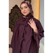 İmaj Butik Bordo Desenli Ipek Eşarp
