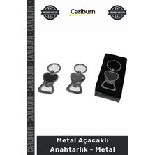Carlburn Özel Üretim Promosyon Logolu Hediyelik Kurumsal Şık Gümüş Metal Açacaklı Anahtarlık Metal