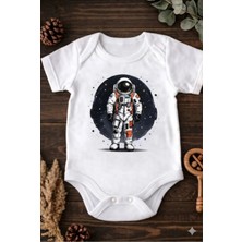 Eydu Baby Organik %100 Pamuk Teddy Bear Basketbol Baskılı Bebek Body Kısa Kollu Badi Çıtçıtlı Zıbın 5283