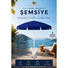Lucky Love Plaj Bahçe Balkon Için Bükülebilen Şemsiyesi Ince Branda Kumaş - 2 Metre Yükseklik / 170 cm Genişlik