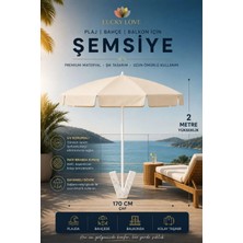 Lucky Love Plaj Bahçe Balkon Için Bükülebilen Şemsiyesi Ince Branda Kumaş - 2 Metre Yükseklik / 170 cm Genişlik