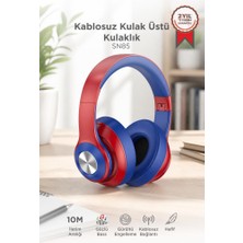 Torima Bluetooth Kulaklık Kulak Üstü Kablosuz Kulaklık SN85 Kırmızı Mavi