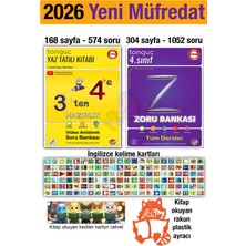 Tonguç Akademi 3'ten 4'e Hazırlık Kitabı 2026 Yaz Tatili 4. Sınıf Tüm Dersler Zoru Bankası Ingilizce Kelime Kartları