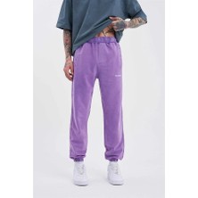 Machinist Clothing Erkek Luxury Basic Yıkamalı Jogger Eşofman Altı Mor
